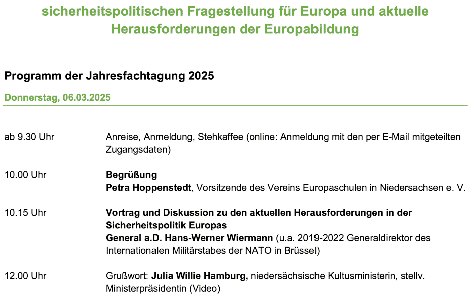 Programm Fachtagung 2025